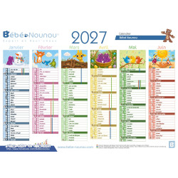 Calendrier Bébé Nounou 2027