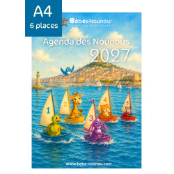 Agenda des Nounous 2027 grand format (6 enfants)